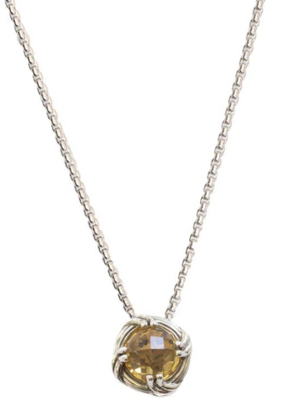 Peter Thomas Roth Silver Necklace with Amber Gemstone